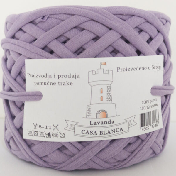 Lavanda Pamučna traka Casa Blanka vrhunskog kvaliteta boja: Lavanda